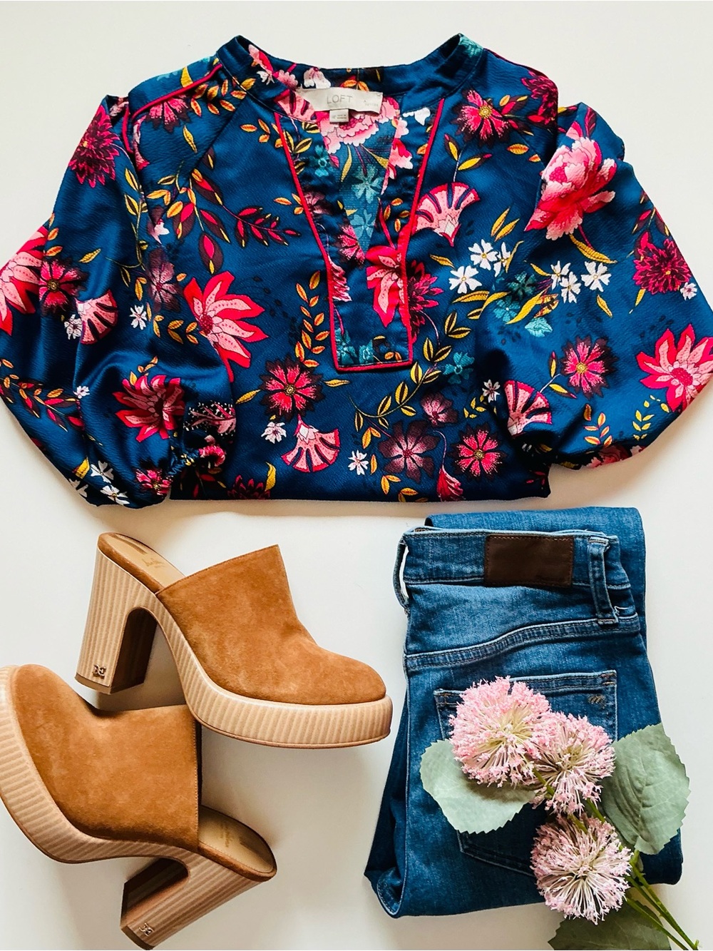 LOFT Floral Tuni Sz PM